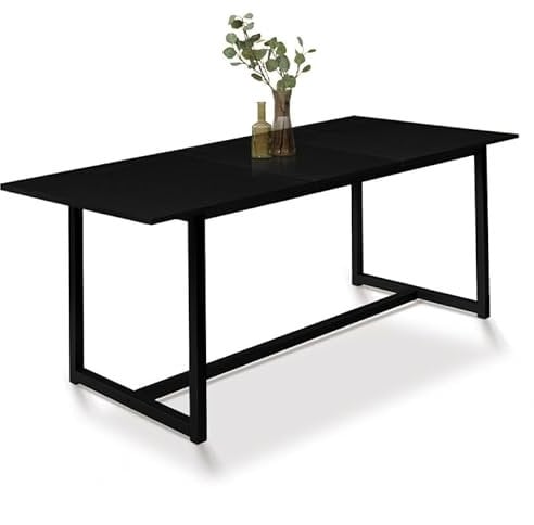 IDMarket Esstisch, ausziehbar, rechteckig, Delson, für 6-10 Personen, Industriedesign, 160 – 200 cm