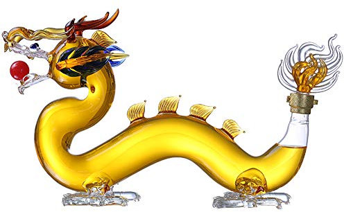 Wine Decanter,Liquor Wine Decanters Whiskey Carafe Dragon Shaped Whiskey Decanter,Dragon Wine Decanter with Glass Stopper for Scotch Whisky Liqueur Vodka