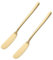 Luxshiny 2 pcs Cuchillo para Mantequilla y Queso - Esparcidor de Acero Inoxidable Dorado para Pan Tostado, Sandwich, Mermelada, Repostería
