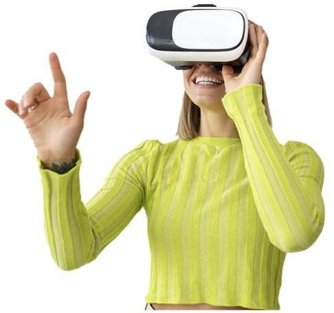 Votephone Gafas de Realidad Virtual 3D para móviles iPhone y Android - Compatible con Videos 360 y Juegos 3D - Experiencia Inmersiva en Realidad Aumentada - VR Box