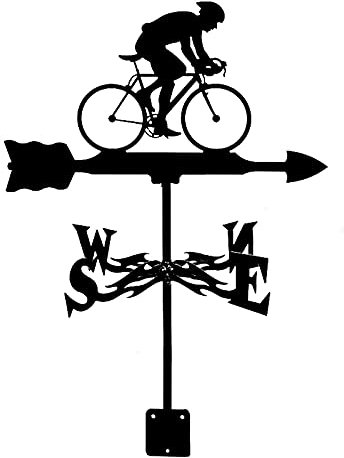 Girouette en métal pour cour, extérieur, girouette de toit en acier inoxydable, outil de mesure de cour, toit, vélo de jardin, indicateur de direction du vent, décoration