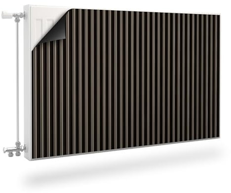 Muralo Radiator Cover, Magnetic Radiator Cover for Panel Radiators Made of Steel or Sheet Metal - Odourless and Safe for Health - Thin Slats Width 80 cm x Height 60 cm
