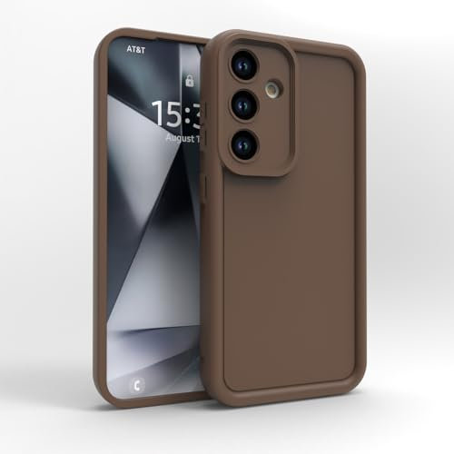 PanXCase Funda para Samsung Galaxy S23 FE - Carcasa Silicona Delgada Suave Ligera Elegante Diseño, Protección Cámara Antichoque Antiarañazos Cover (Marrón)
