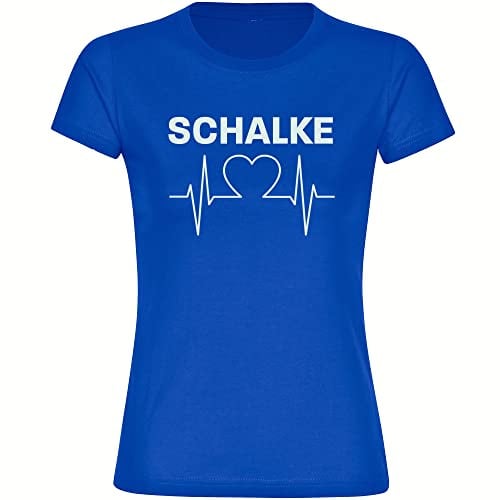 multifanshop Damen T-Shirt - Schalke - Herzschlag