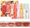 Holzsammlung Roll On Lip Gloss,6 Pièces Brillants à Lèvres Aromatisés aux Fruits, Huile À Lèvres Transparente Incolore, Baume À Lèvres Pour Lèvres Sèches et Gercées #033