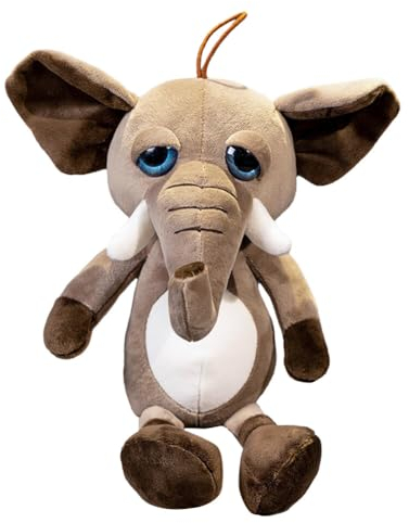 JAWSEU Elefant Plüschtier Weiche Elefant plüsch Kissen Plüschtier Anime Plushie Stofftier Elefant Flauschiger Stofftier Elefant gefüllte Plüschtier Weiches Kuscheltier Schlafkissen Kissen Dekoration