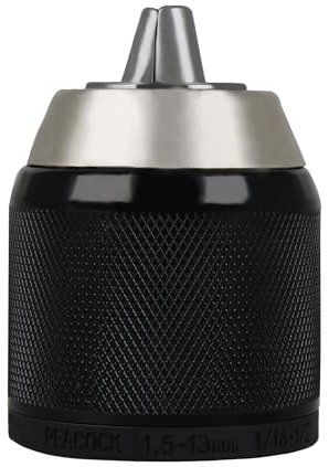 Shinelan Mandrino senza chiave per mandrino in carburo Milwaukee, capacità di serraggio 1/16-1/2, montaggio 9/16-18, metallo, blocco radiale, foro passante, sostituisce 42-66-2707 e 42-66-2706