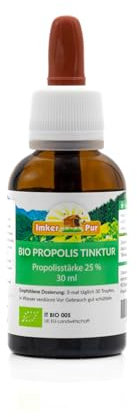 Bio Propolis Tropfen 25% hochdosiert - Tinktur direkt vom Imker - Bio-Qualität, ohne Zusatzstoffe