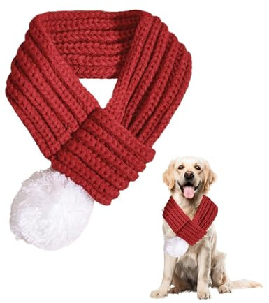 Weihnachten Hund,Hunde Weihnachtskostüm Schal Hundekostüm Kostüm Dog Haustier Weihnachts Christmas Costume Hundekleidung Rot Weihnachtskostüme Weihnachtsschal,für Weihnachtstage Haustier-Kleidung (L)