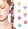 Blumen Haarklammer,7 Stück 4cm Haarspange Blume Hawaii Haarspangen Damen Mädchen Rutschfest Haarklammern Elegante Haarstyling Zubehör Flower Hair Clip Claw Haarschmuck für Dickes Dünnes Haar(4cm-7pcs)