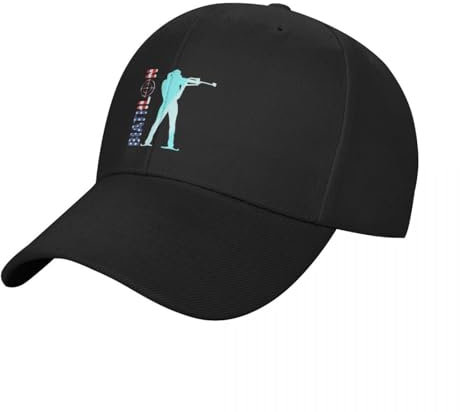 YOFAUOE Basecap Biathlon USA Flagge USA Team Biathlon Winter Sport Baseball Kappe Strand Sonnenhut Caps Männlichen Frauen