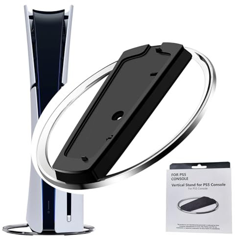 YTUGIL Support vertical pour console PS5 Slim, pour console PS5/PS5 Silm Disc et Digital Edition - Base antidérapante, offre stabilité et dissipation de la chaleur - Noir