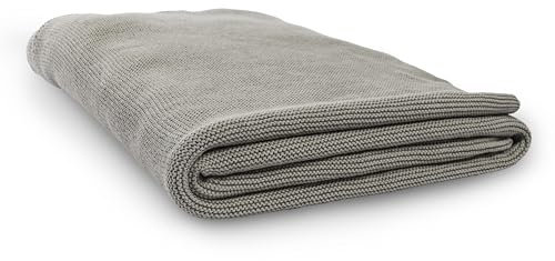Mood & Ambience Abbracio Caldo Decke | Kuscheldecke 130x170 cm Grau für Sofa & Wohnzimmer | Weiche 100% Polyester Decke | Warme Wohndecke für Herbst, Winter & Alle Jahreszeiten
