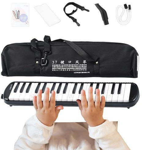 Melodica Instrument für Kinder – Melodica-Instrument mit 2 Mundstücken, 32-Tasten-Tastatur, Harmonium-Instrument mit Tragetasche, für Anfänger und Profis