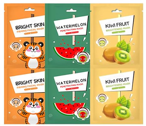 Tuchmaske Gesichtsmasken, Feuchtigkeitsspendende Tuchmasken Gesicht, Gesichtsmaske Teenager Mädchen, Feuchtigkeitsmaske Gesicht Masken Beauty Set für Party, Geschenke für alle Hauttypen