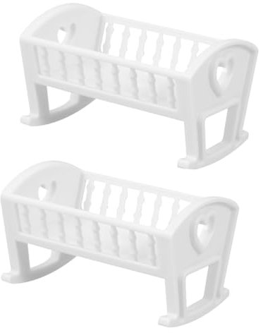 Vaguelly 2 Stück Miniatur-krippenspielzeug Für Puppenhaus Lebensechtes Baby Feine Handwerkskunst Für Jungen- Und Mädchenspielzimmer