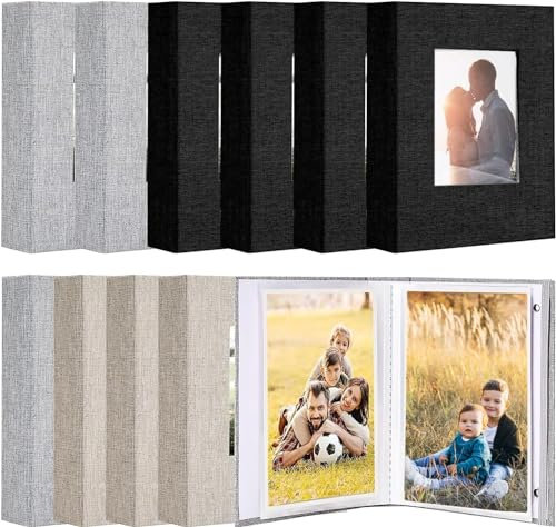 10 Stück Fotoalben Klein 16x13 Fotoalbum Einsteckalbum 50 Fotos Fotoalbum Zum Einstecken Photo Album für Baby, Familie, Jahrestag, Geburtstag, Valentinstag und Hochzeit - 3 Farben