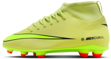 Nike Jr Superfly 10 Club Fg/MG, Scarpe da Calcio, Limelight Volt Hyper Crimson, 37.5 EU