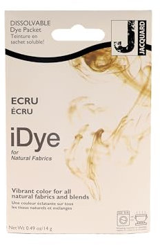 Jaquard IDYE Ecru Stofffarbe für natürliche Stoffe und Kleidung – kein Durcheinander Sachet