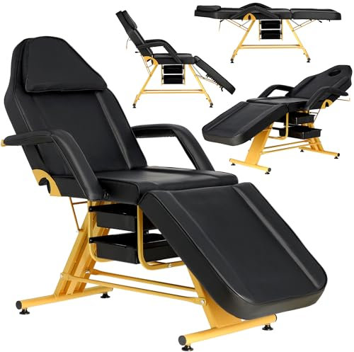 Calissimo Kosmetikliege mit Schubladen Jameson Schwarz Liege Spa