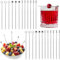 VGECEE 24 PCS Palillos de Cóctel Púas para Cócteles Reutilizables Palitos de Cóctel de Acero Inoxidable Brochetas de Cóctel de Acero Inoxidable Palillos de Frutas Reutilizable para Aperitivos