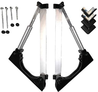 Fixation Support Mural inclinable autobloquante universel avec vérin à gaz, pour panneau solaire de 30watts à 250watts à fixer au sol ou mural de Angle d'ouvert 50° et fermé à -2 à -5° ou autres