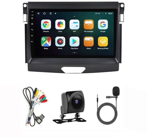 YIANKWY Android 13 Autoradio Radio 9 Zoll Navigationssystem Für Ford Ranger Raptor 2016-2019 DAB+Digitalradio Car Stereo Video Receiver GPS-Navigation Bluetooth Hotspot WiFi 4G Analog TV SWC