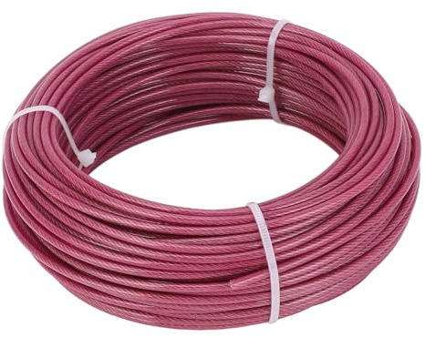 Fabater Mehrzweck-Seilkabel-Spannschloss-Spannungsset für Spalier-Garten-Kletterpflanzenstütze 100 Fuß 3 Mm Lila