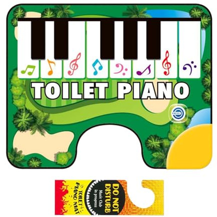Vmiorzq Toilet Piano Musical Mat, Electronic Sound Rug For Bathroom, Piano Keyboard Toilet Mats, Interactive Bath Floor Rug With Auto Power Off