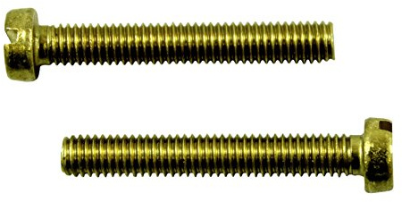 SN-TEC Messing Schlitz Gewindeschrauben DIN 84 mit Zylinderkopf M5 x 50mm (20 Stück)