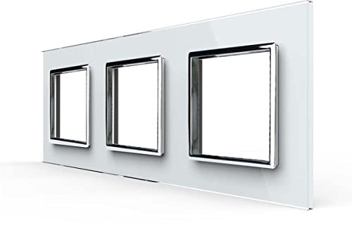 LIVOLO Glas Touch Lichtschalter Funkschalter Steckdosen Wechselschalter uvm in weiß (Nur Rahmen: VL-C7-SR/SR/SR-11)