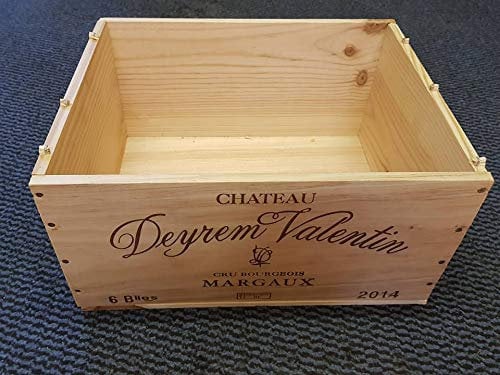 RECLAIMED 6 BOTTLE SIZE FRENCH WOODEN WINE CRATE BOX/HAMPER STORAGE