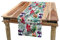 ABAKUHAUS Bunt Tischläufer, Tropische Orchideen, Esszimmer Küche Rechteckiger Dekorativer Tischläufer, 40 x 180 cm, Lila Grün