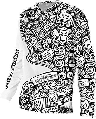UGLY FROG Herren Besonderes Cooles Design Downhill Jersey/Jacken, MTB Männer T-Shirt,Mountainbike/Motocross-Trikot, Enduro/Offroad/Quad Cross Kleidung