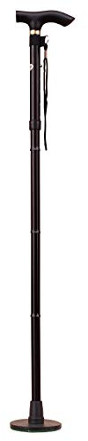 Acclaim Bowlers 33-37 Lawn Bowls Plain Metal Folding Walking Stick & Green Protector With Green Synthetic Felt Base