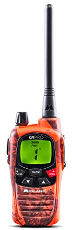 Midland G9 Pro - Two Way Radio Walkie Talkie Dual Band, Blaze Edition - 1 Walkie Talkie, Long Range