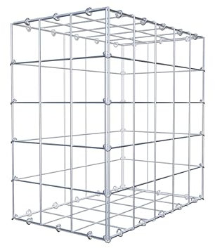 Gabiona Steinkorb-Gabione eckig, Maschenweite 10 x 10 cm, Tiefe 30 cm, Gabione 50 x 50 x 30 cm (L x H x T), C-Ring