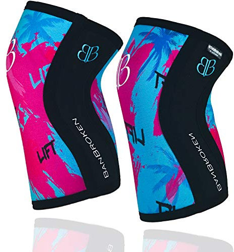 Rodilleras BANBROKEN (2 unds) - 5mm Knee Sleeves - Gimnasio, Deporte Funcional, CrossTrain, Levantamiento de Pesas, Running y Otros Deportes. 1 PAR - Unisex. (Morado, Small)