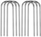 Synoratory Trampolines Wind Stakes Heavy Duty U Type Sharp Ends Safety Ground Anchor Galvanized Steel for Soccer Goals, Camping Tents and Huge Garden Decoration(6pack, 12),11.8 inch Wind Stakes 6packs