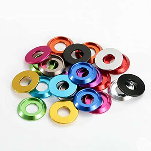 10 Stück M2 M2,5 M3 m4 m5 m6 bunte Aluminium-Halbrundscheibe für Halbrundschraube