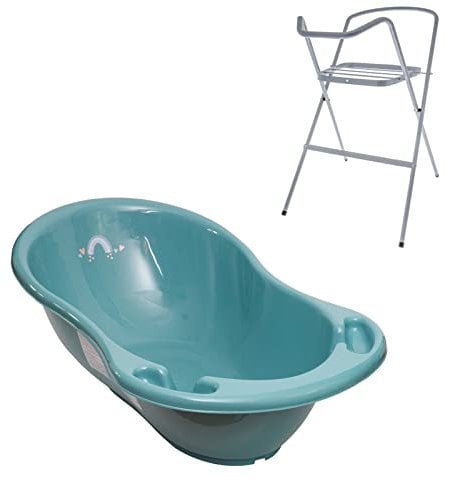 Mon Mobilier Design Baignoire bébé thermomètre Vert viride Météo 86 cm + Pied