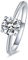 Mejewri Verlobungsring Damen, Moissanite Ring Solitär Ring Damen Silber 925 Ring Mit Stein Ringe Frauen Diamond Ring Engagement Ring D Color VVS1 Moissanite 18 Karat Weiß Gold 1ct 56