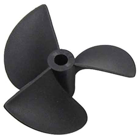 Amagogo Unterwasser RC Boot Schiff Außenborder Propeller Requisiten für 4mm Welle Lenkung Heckruder Zubehör Nylon RC Boot Propeller Ersatzteile, 40 mm x 55 mm
