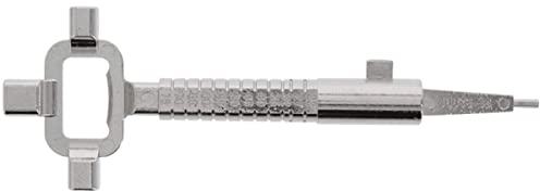 FEPS Tool Universal-Bauschlüssel Architektenschlüssel mit Flaschenöffner Bautenschlüssel FE-BS001 lange Version Multifunktionsschlüssel silber