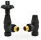 Hot Flow | Lincoln Traditional Thermostatic Radiator Valve - Angled TRV (Textured Black)