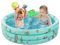 SHOKAN Piscina infantil inflable de 3 anillos con suelo de burbujas de seguridad grueso, piscinas pequeñas para niños pequeños para interiores y exteriores, jardín trasero