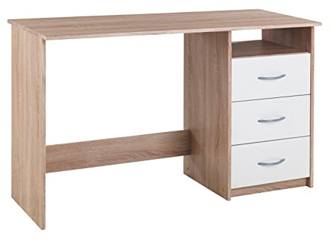 Nicht Zutreffend Schreibtisch Computertisch Arbeitstisch | Weiß | Eiche Sonoma | 120x50 cm