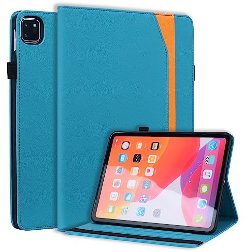 CXTCASE Custodia per iPad Pro 11 Pollici (Modell 2022/2021/2020/2018)/iPad Air 4/Air 5,Ultra Sottile Smart Tablet Cover in Pelle con Funzione di Supporto per iPad Air 4/iPad Air 5,Azzurro