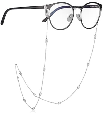 SILBERKETTEN STORE DEIN SCHMUCK ONLINE SHOP Brillenkette No. 7 | bestehend aus einer Ankerkette 1,4mm mit Oliven | aus echt 925 Silber | nickelfrei und hochglanzpoliert