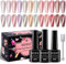 MIZHSE Cat Eye UV Gel Nagellack Set - 12 Farben Cat Eye Gel UV Nagellack Glitzer Cateye Magnet Nagelack Rosa 9D Cateye UV Gels Nail Polish Set U V Lacke Für Nägel mit Magnetstift 7ml
